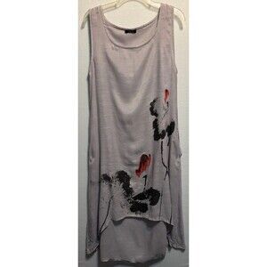N Yang Woman Kleid Vintage Floral Asymmetrical Kaftan Dress Size M